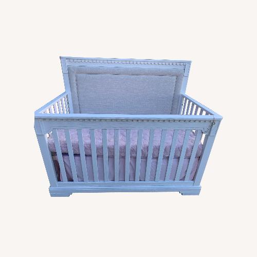 Used Natart Ithaca Wood Crib Padded Headboard White for sale on AptDeco