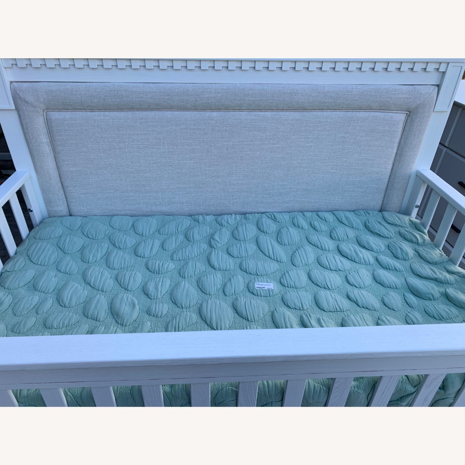 Natart Ithaca Wood Crib Padded Headboard White - image-2