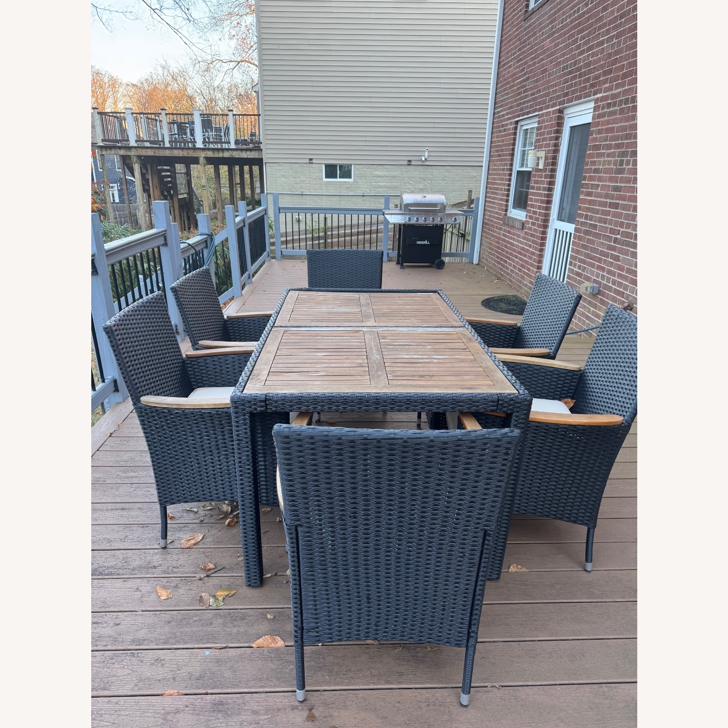 Amazon Dark Brown Wood Patio Furniture - image-1