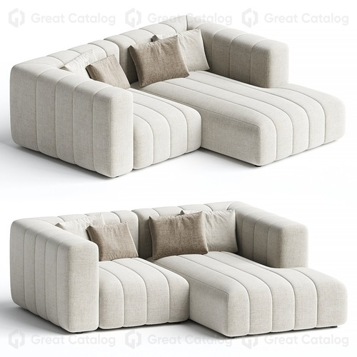 Used Four Hands Light Gray 2 Piece Sectional for sale on AptDeco