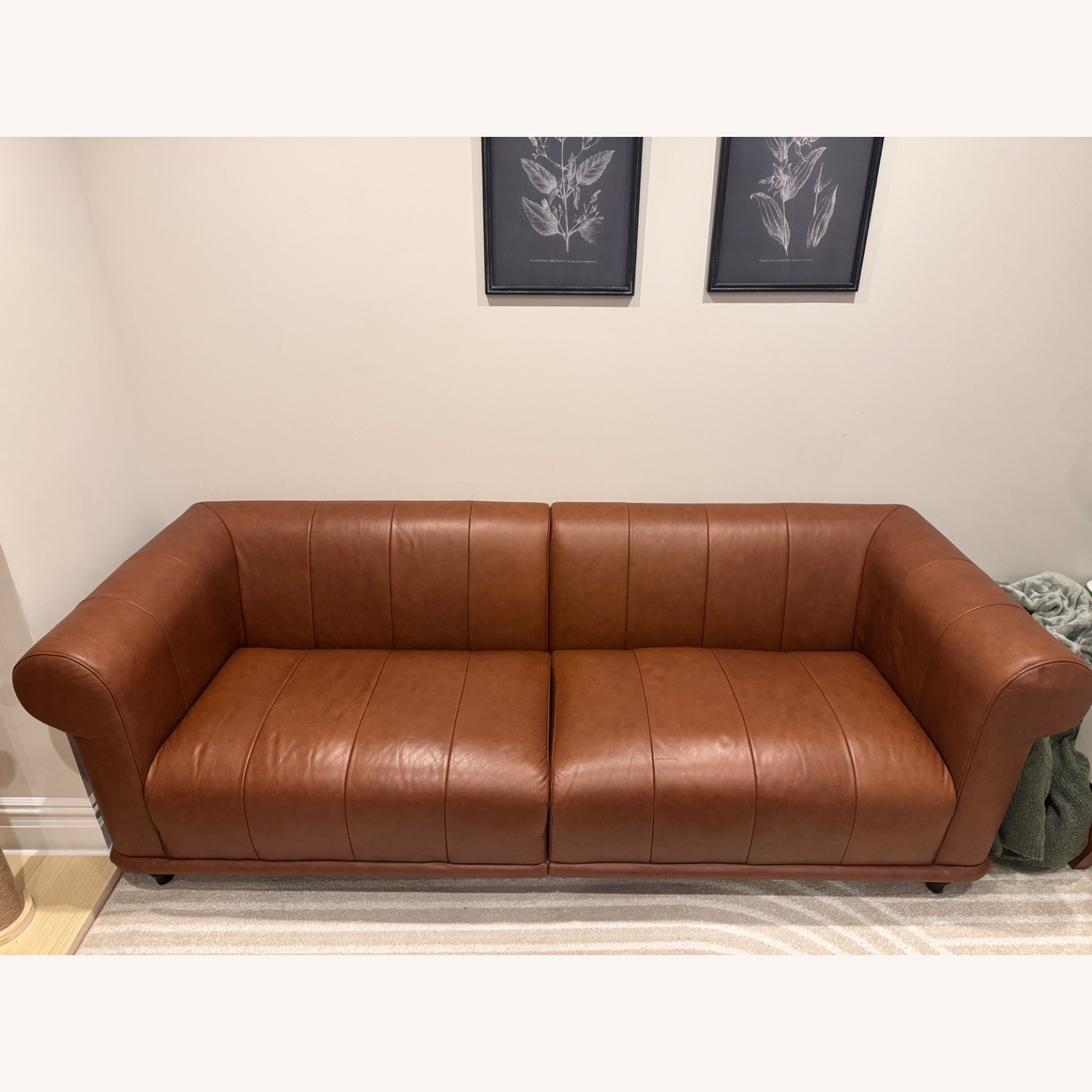 IKEA Viskafors Light Brown Leather 3+ Seater Sofa - AptDeco