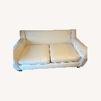 City Furniture White Fabric Loveseat