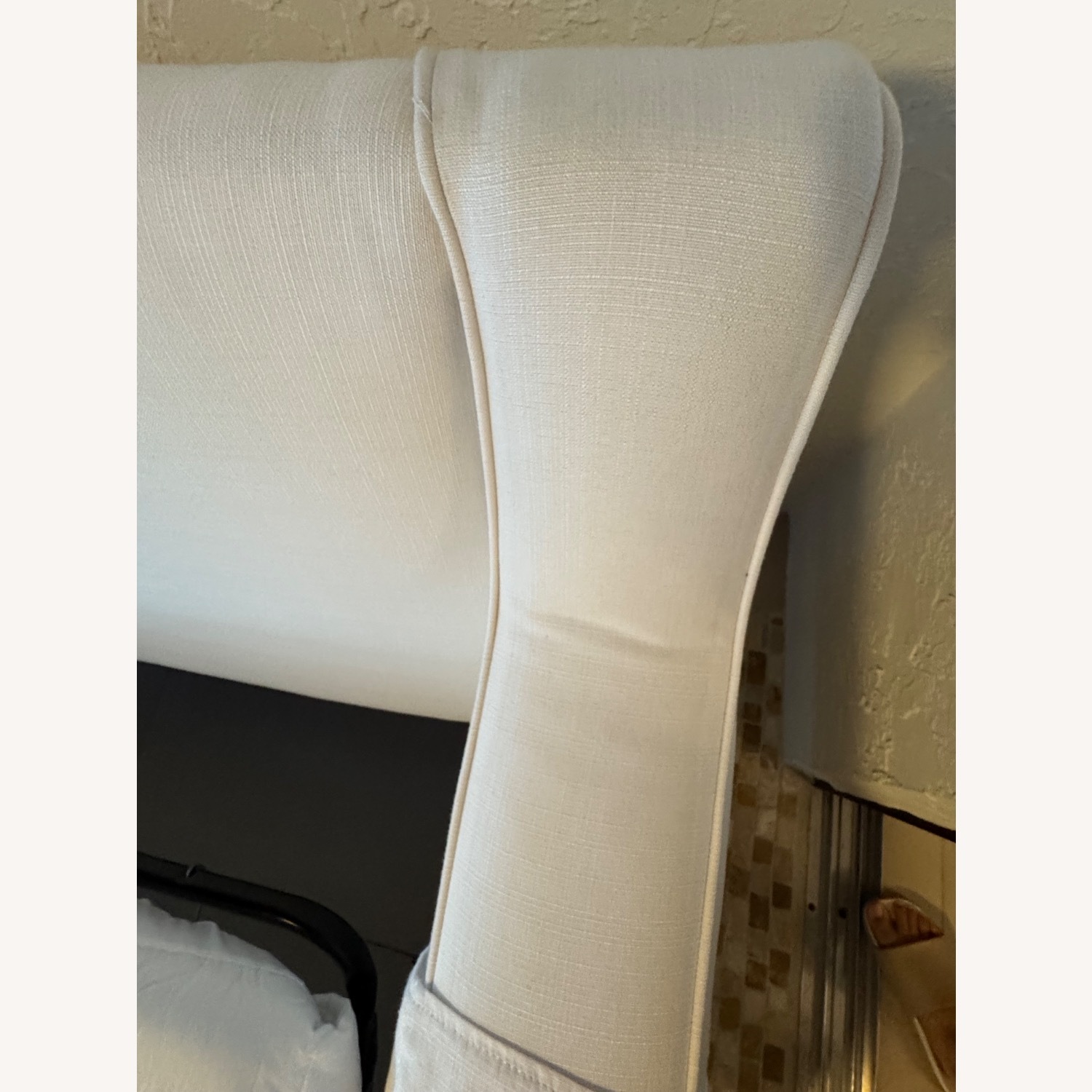 City Furniture White Fabric Loveseat - image-6