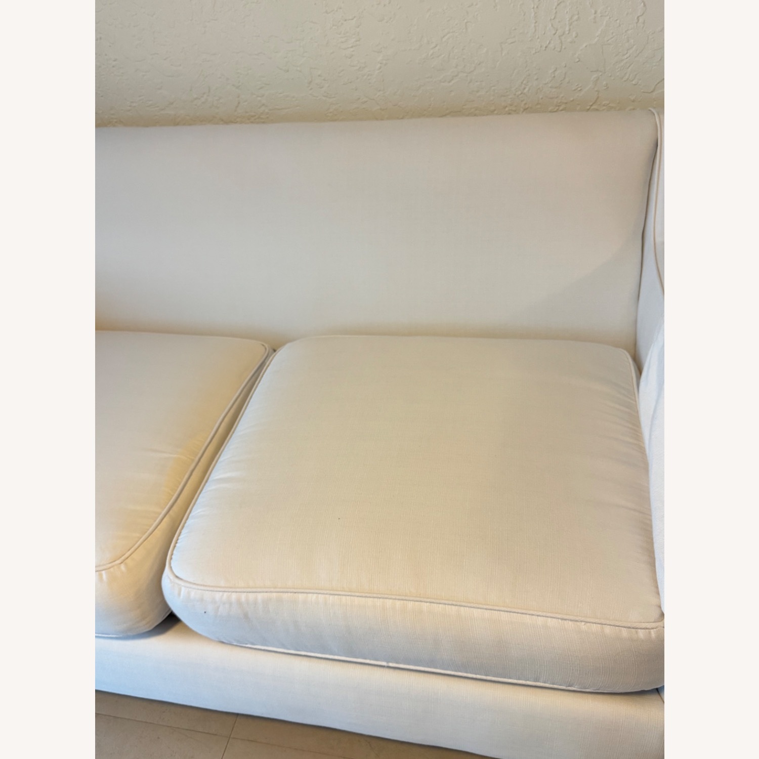 City Furniture White Fabric Loveseat - image-2