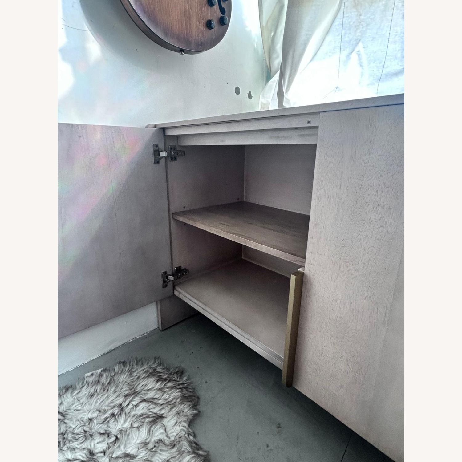 McGee and Co Light Gray Wood Media Storage - image-14