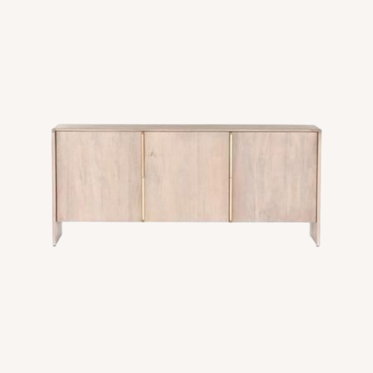 McGee and Co Light Gray Wood Media Storage - image-0