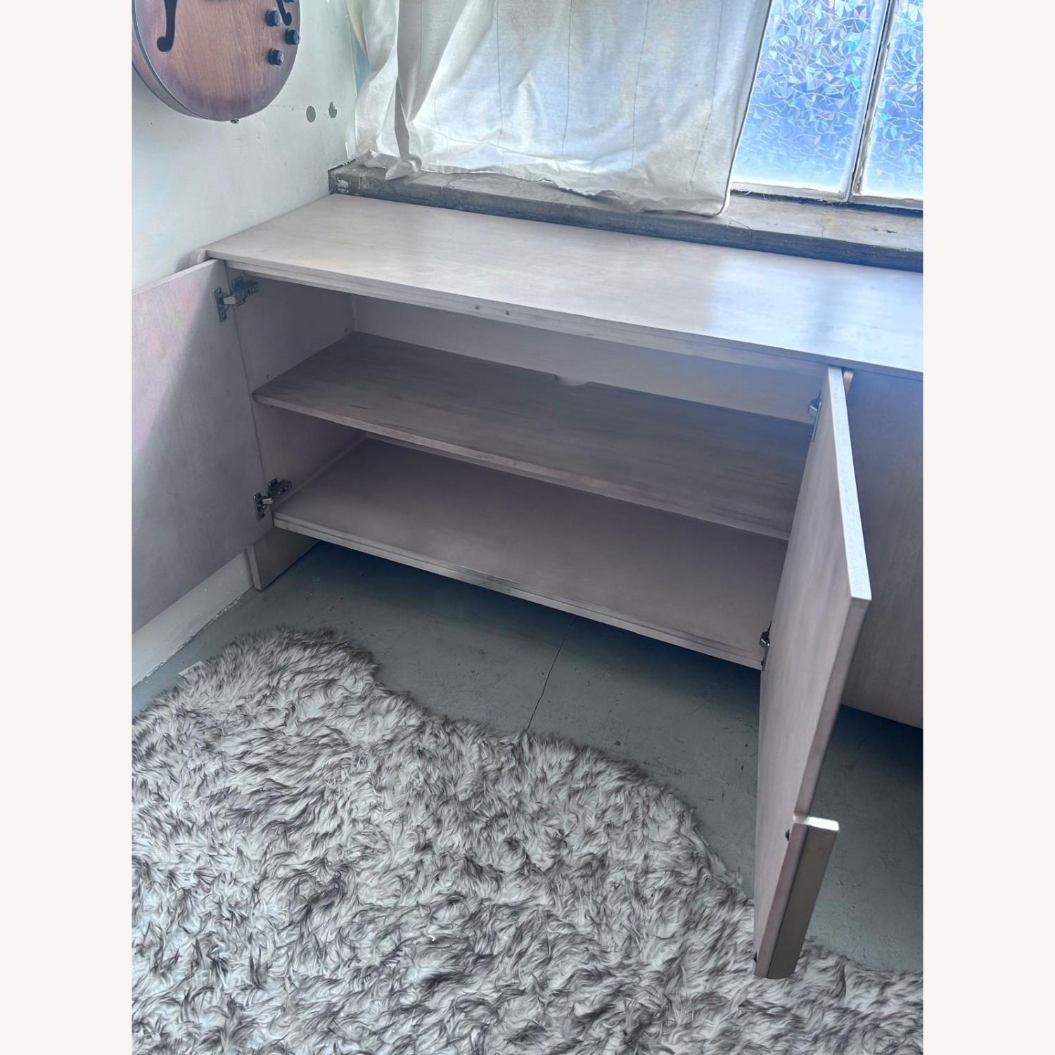 McGee and Co Light Gray Wood Media Storage - image-13