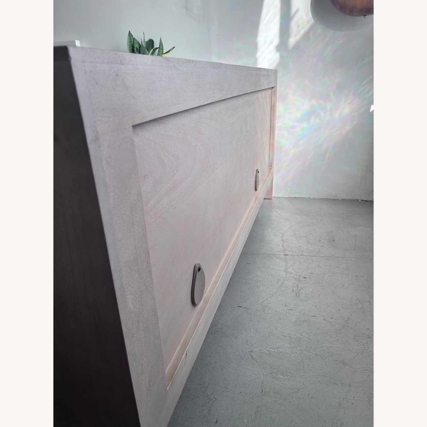 McGee and Co Light Gray Wood Media Storage - image-1