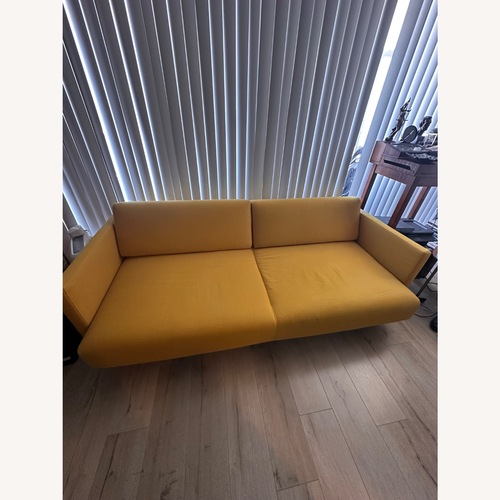 Used West Elm Andes Yellow Fabric Futon for sale on AptDeco