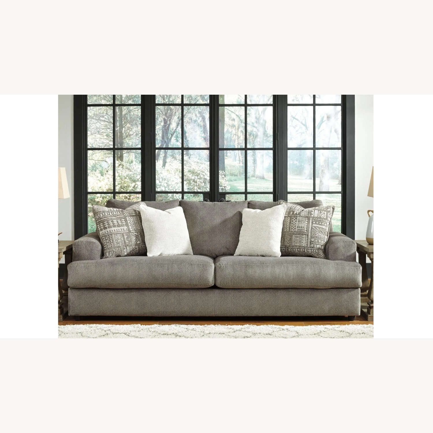 Raymour & Flanigan Natural Fabric 3+ Seater Sofa - image-4