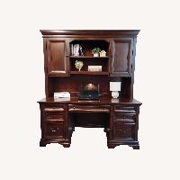 Flexsteel Dark Brown Wood Desk