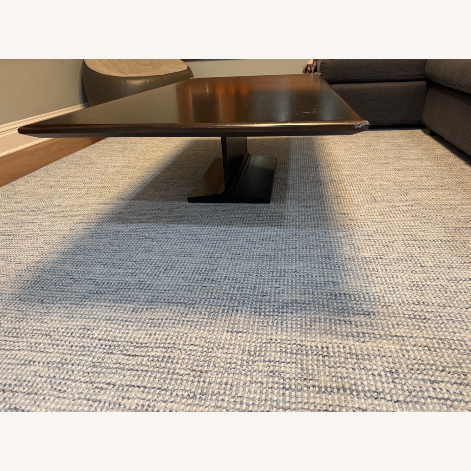 Restoration Hardware Dark Brown Wood Coffee Table - image-5