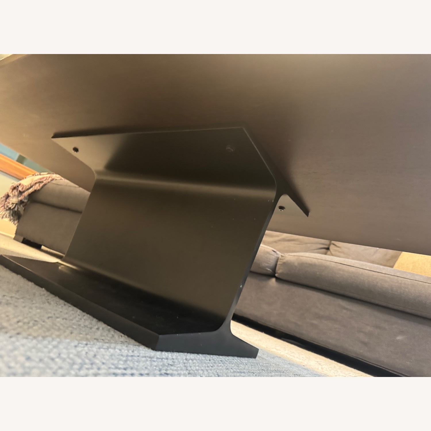 Restoration Hardware Dark Brown Wood Coffee Table - image-2