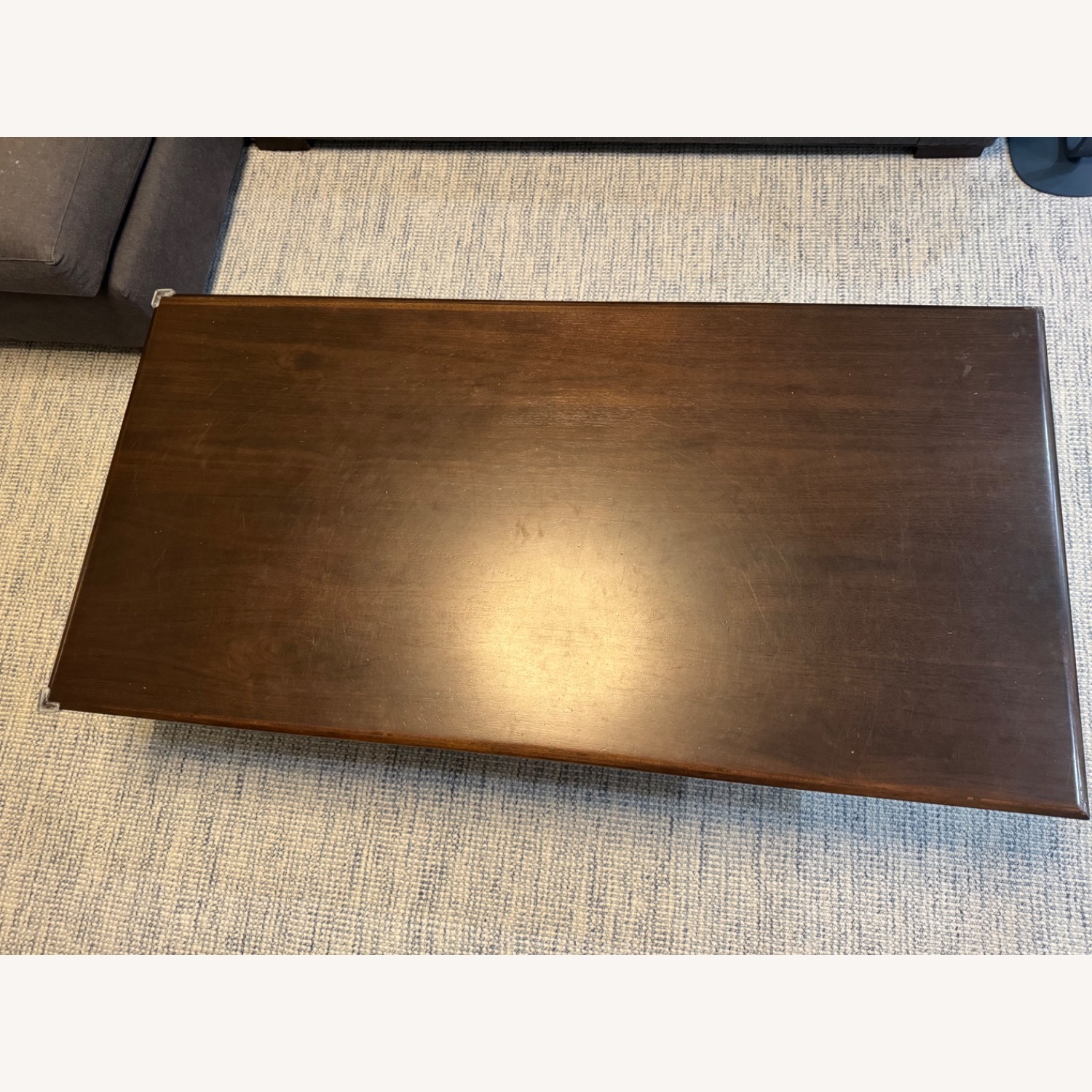 Restoration Hardware Dark Brown Wood Coffee Table - image-6