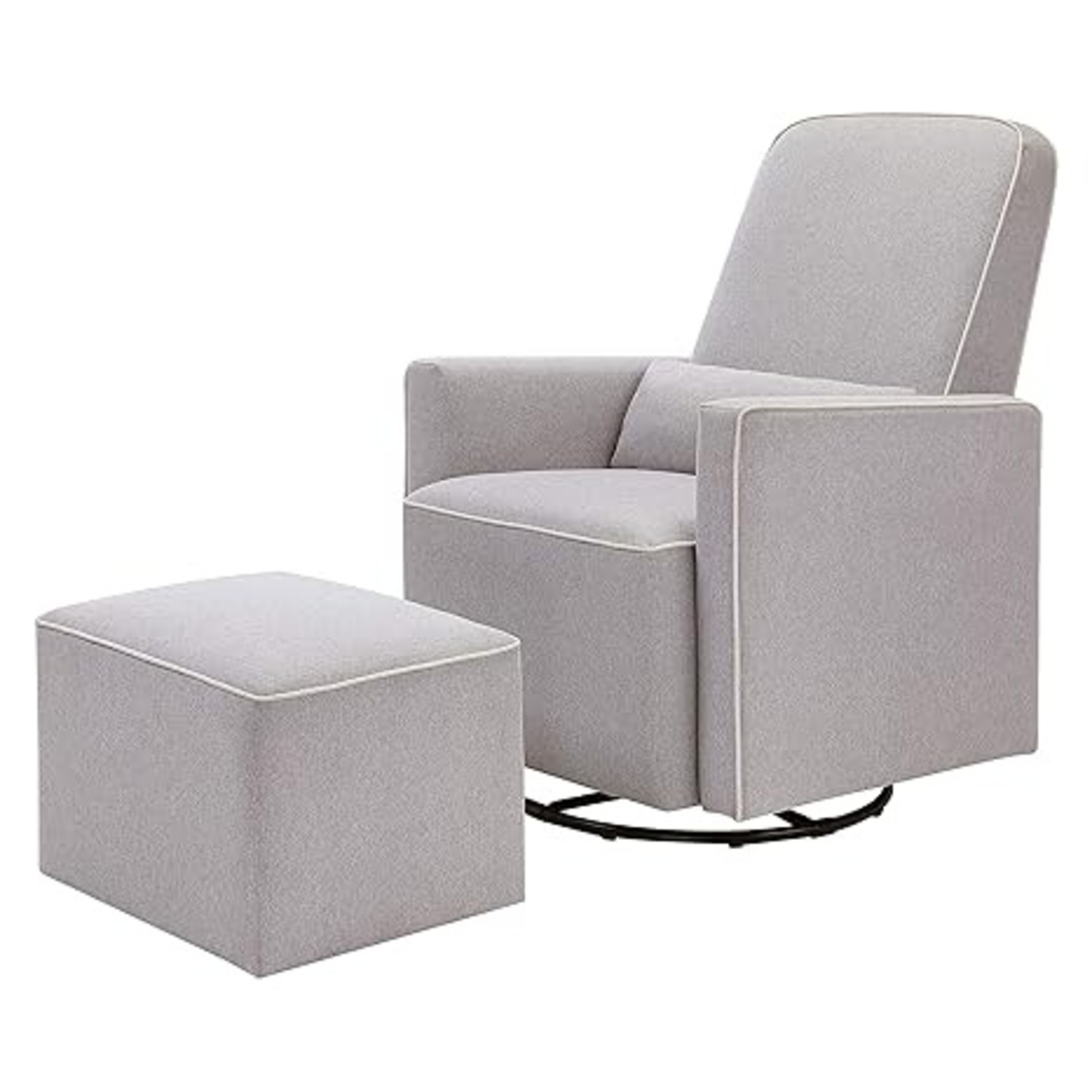 Davinci Olive Light Gray Fabric Glider - image-4