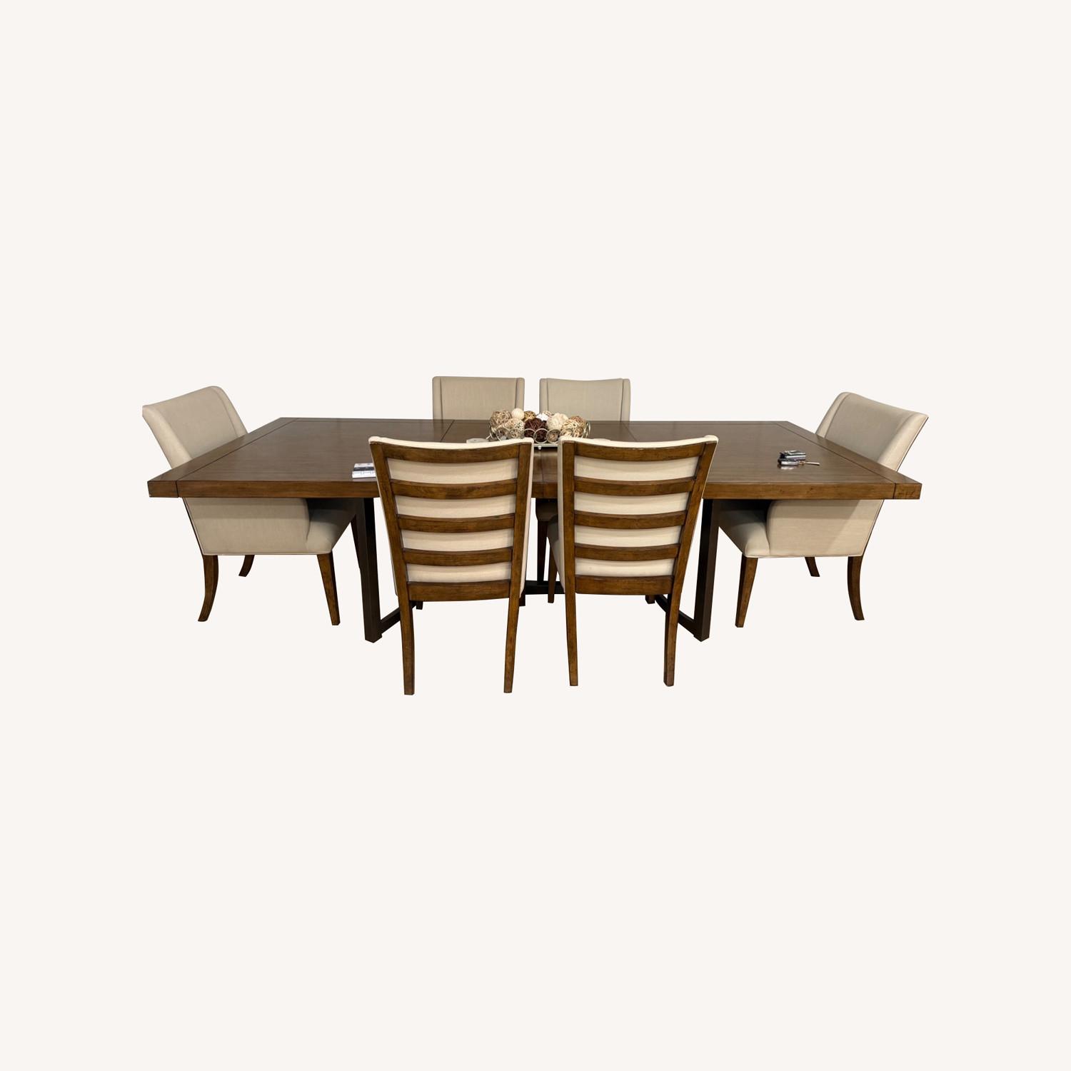 Havertys Dark Brown Wood Dining Sets - image-0