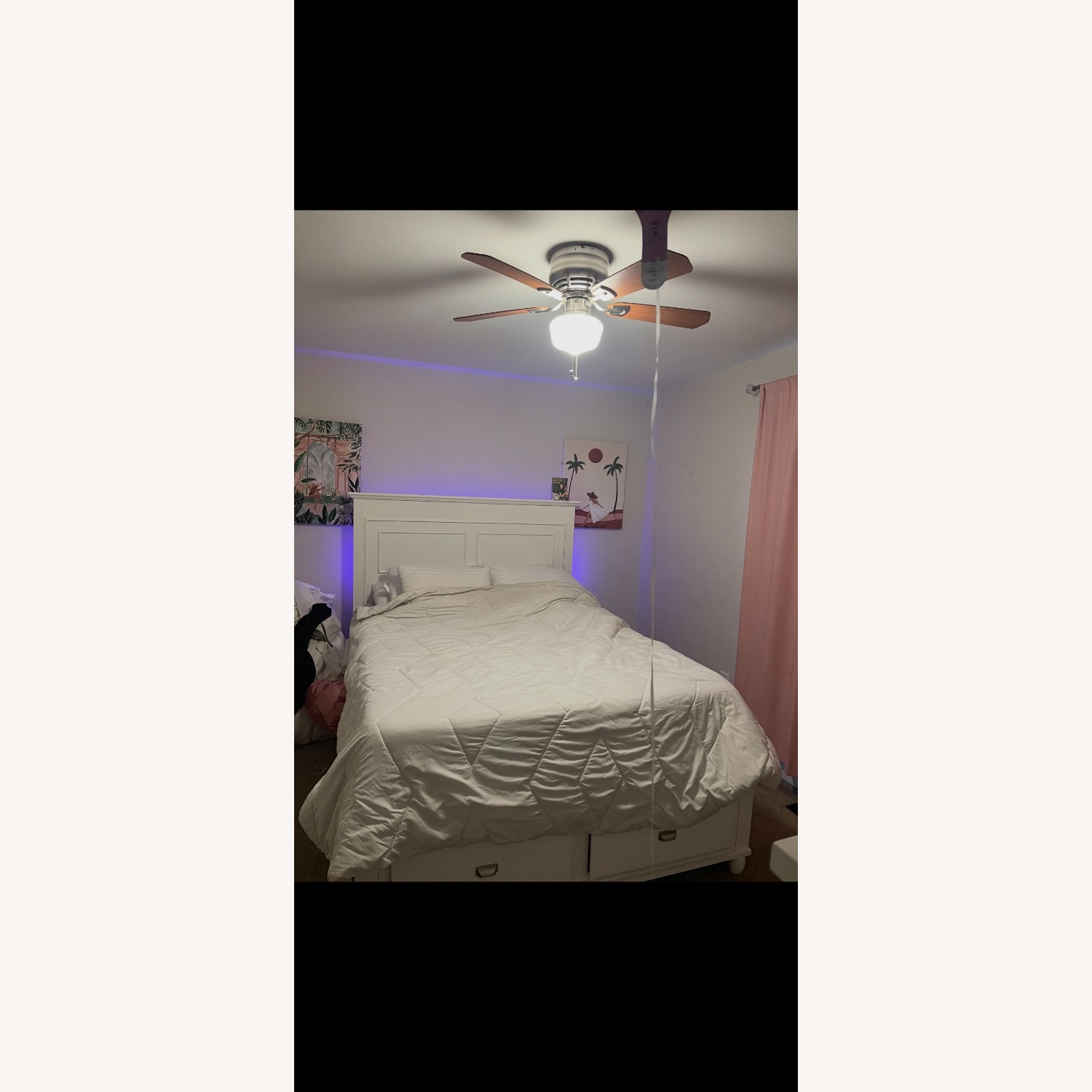 Marks & Spencer White Wood Queen Bed - image-2