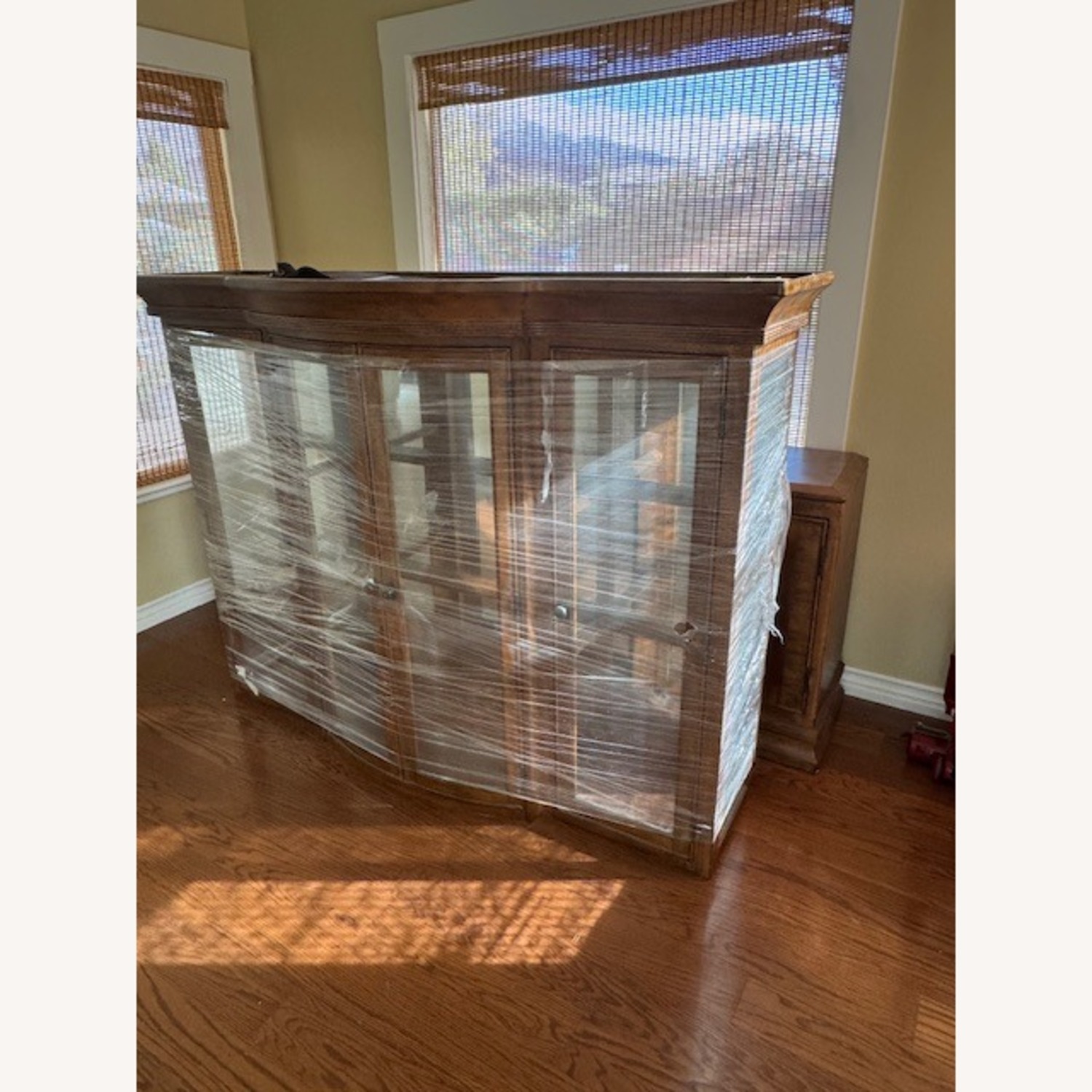 Vintage/Antique Dark Brown Wood Chest - image-1