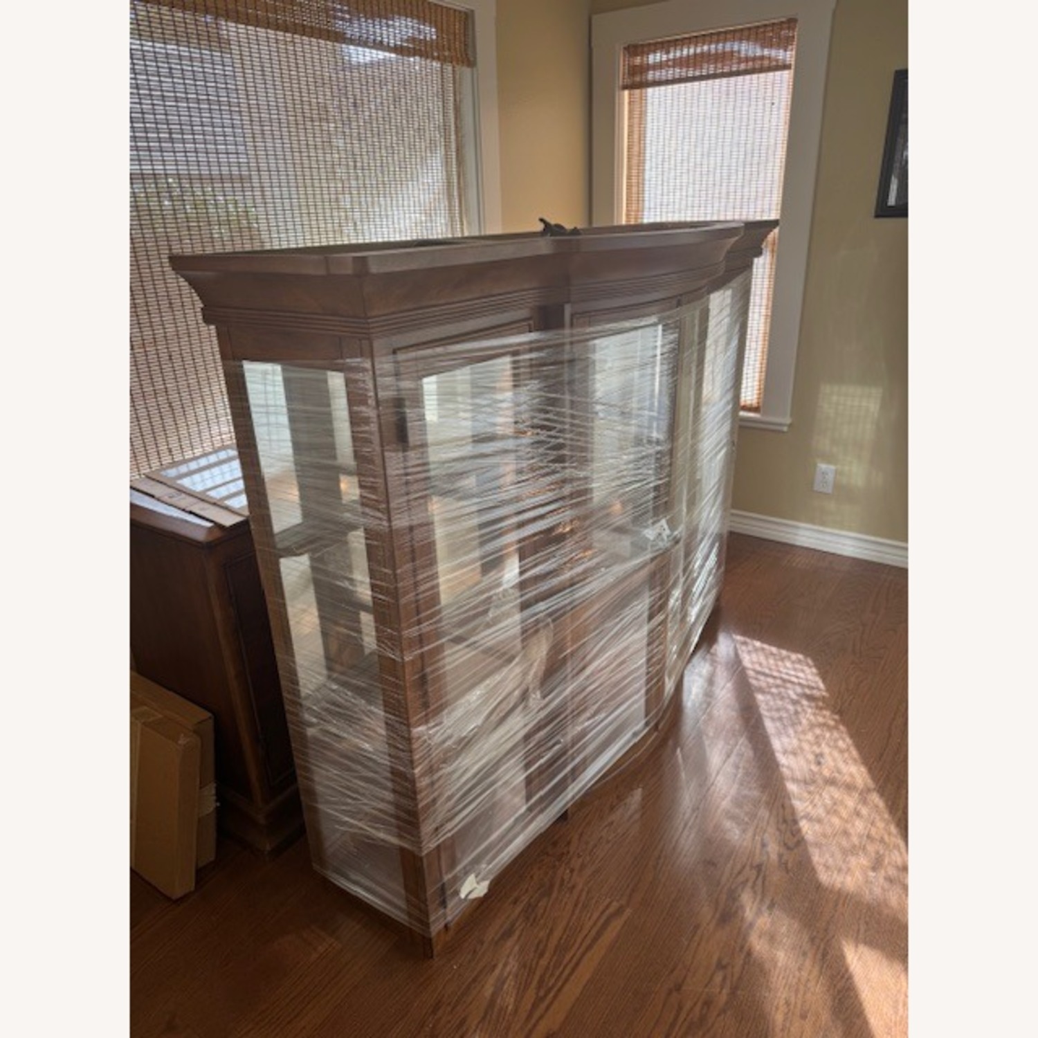 Vintage/Antique Dark Brown Wood Chest - image-2