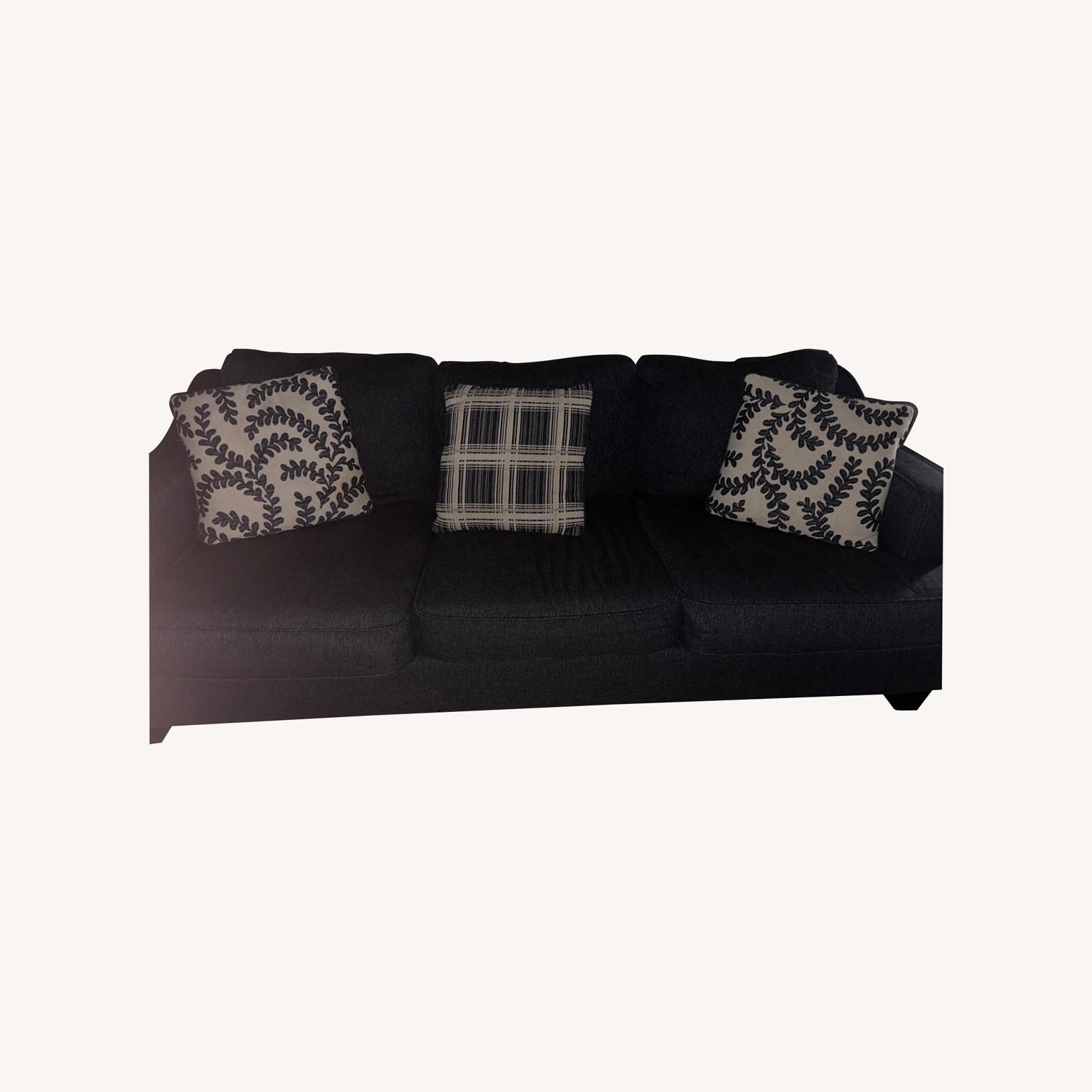 Raymour & Flanigan Dark Gray Fabric Sleeper Sofa - image-0