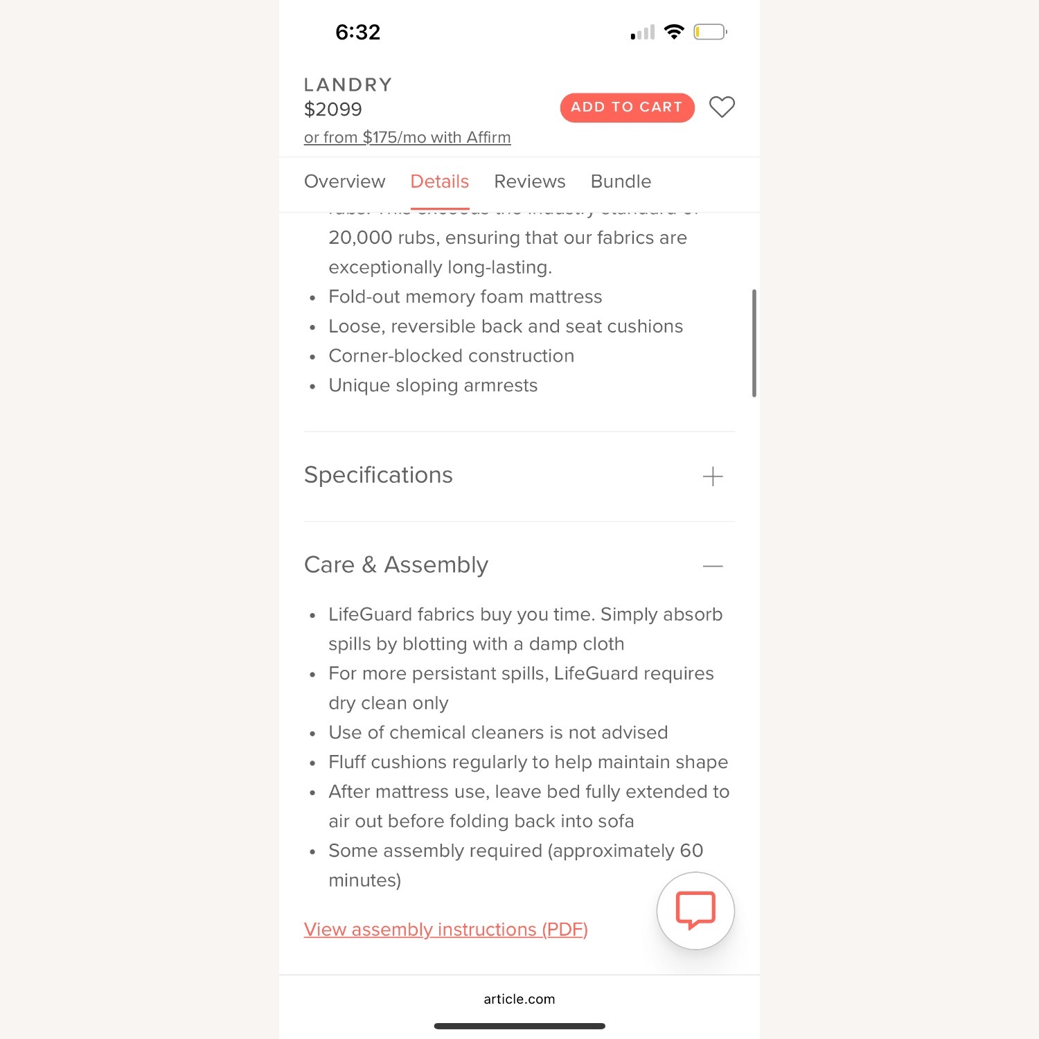 Article Sleeper Sofa - image-12