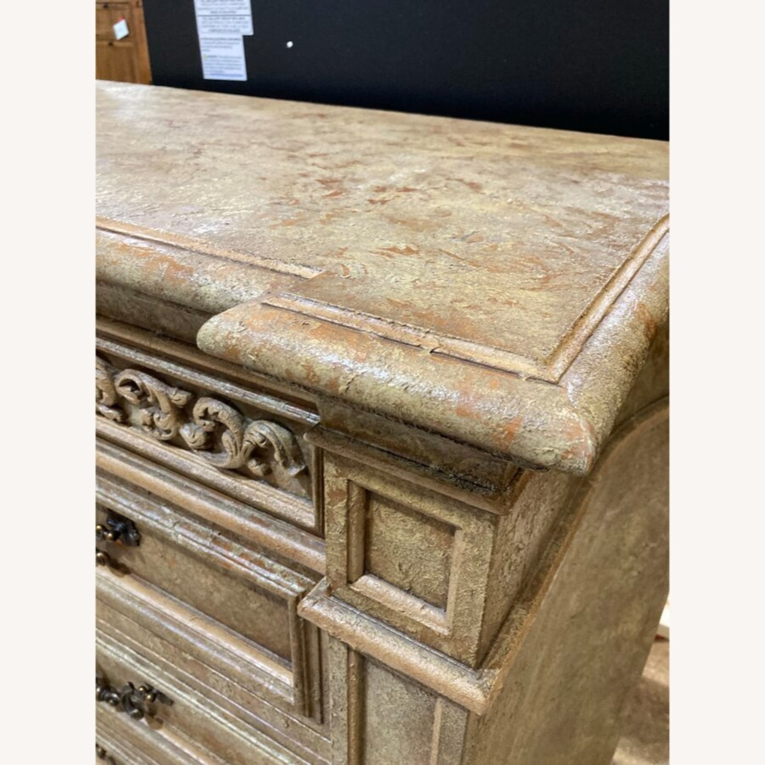 Ornate Distressed 10-Drawer Dresser - image-5
