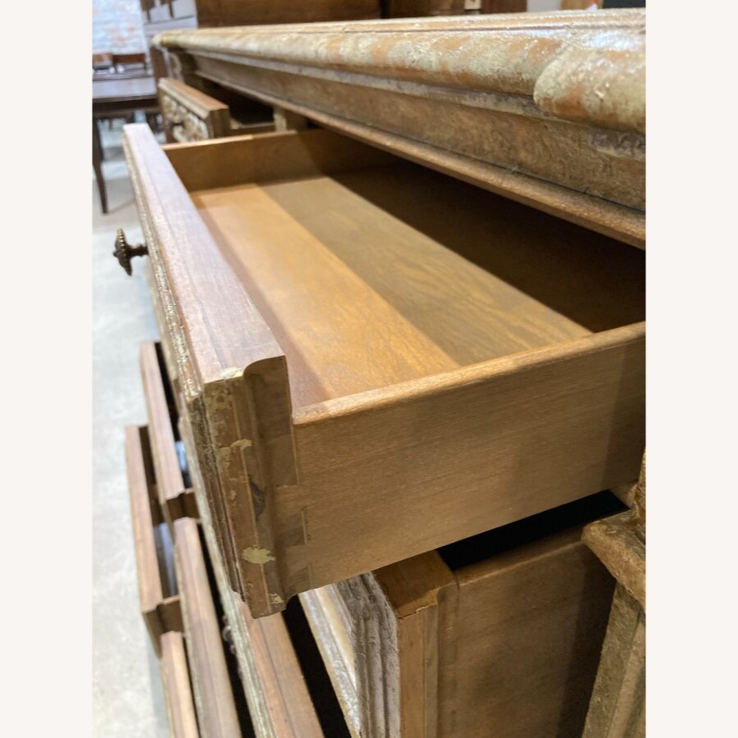 Ornate Distressed 10-Drawer Dresser - image-7