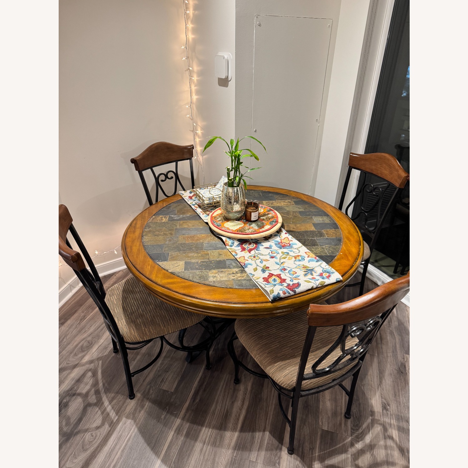 Vintage/Antique Natural Wood Dining Set - image-1