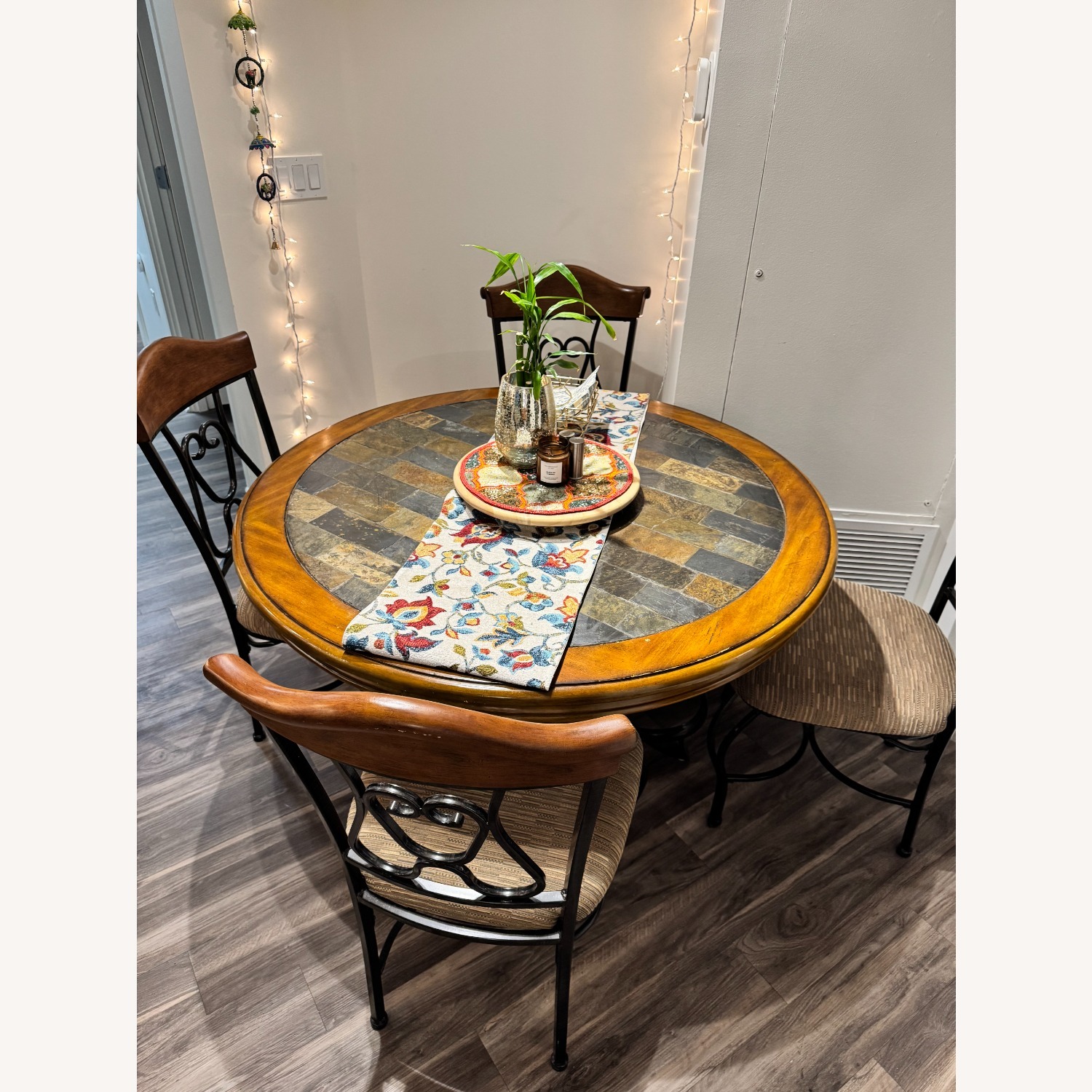 Vintage/Antique Natural Wood Dining Set - image-3