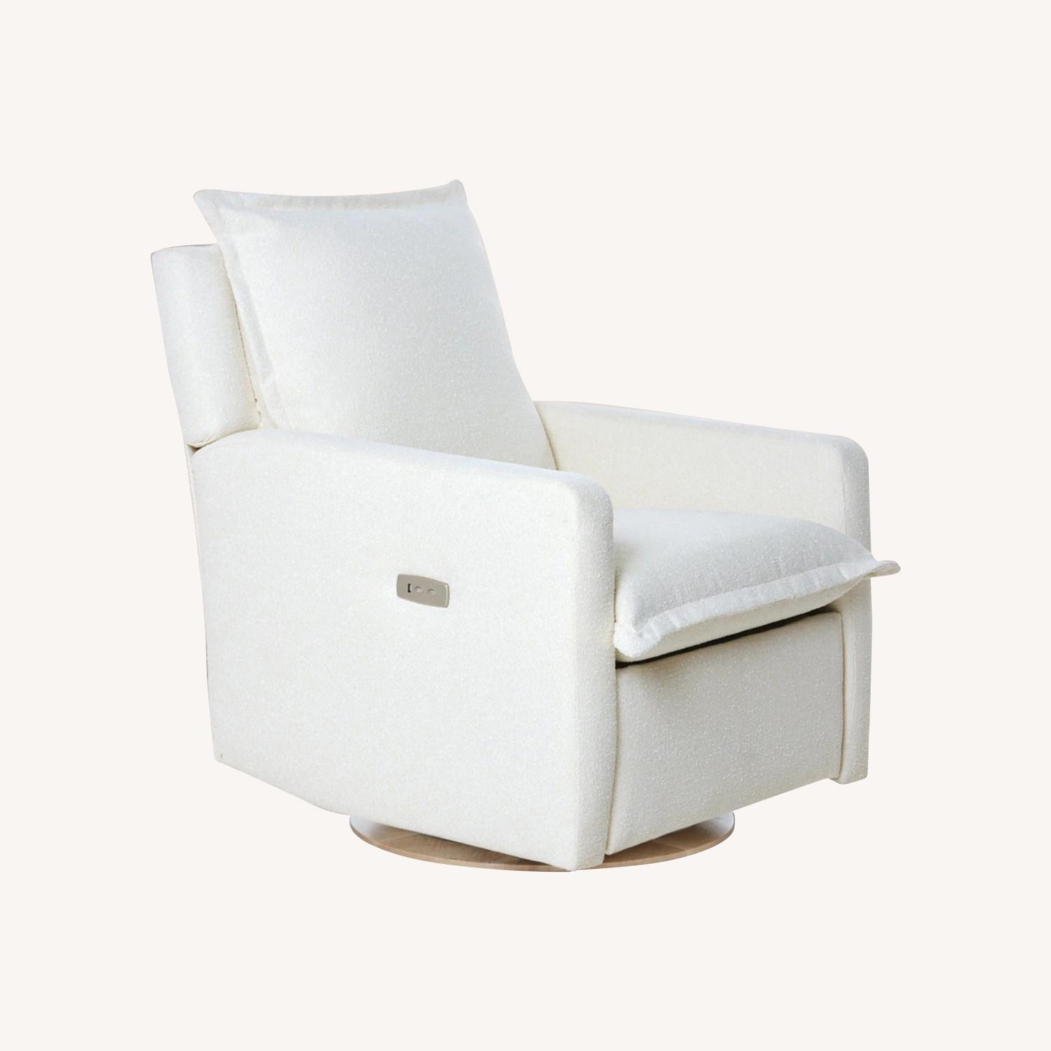 Oilo Swivel Nursery Recliner Cloud White - image-0