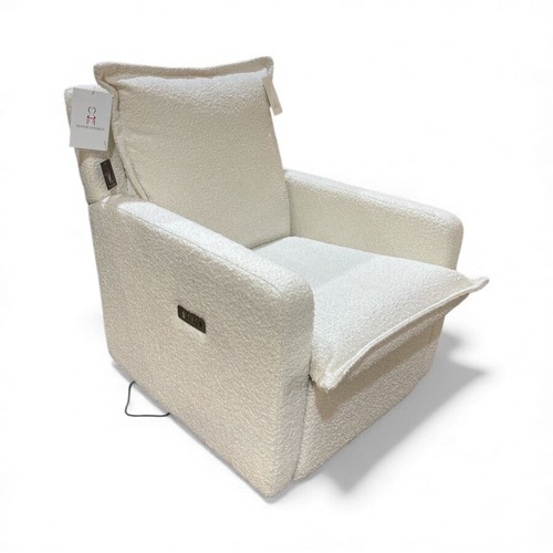 Used Oilo Swivel Nursery Recliner Cloud White for sale on AptDeco