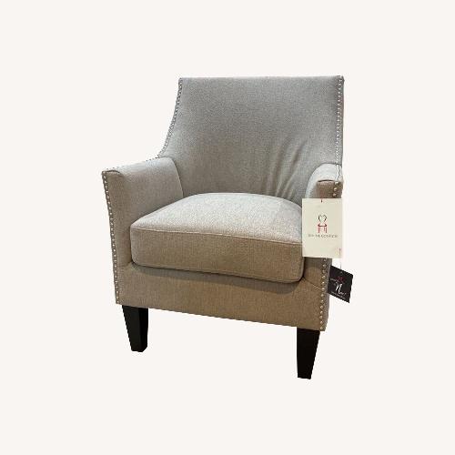 Used Emerald Home Fabric Nailhead Trim Accent Chair for sale on AptDeco