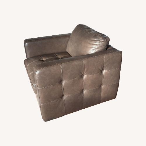 Used Dark Brown Leather Accent Chairs for sale on AptDeco