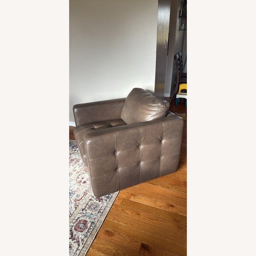 Used Dark Brown Leather Accent Chairs for sale on AptDeco