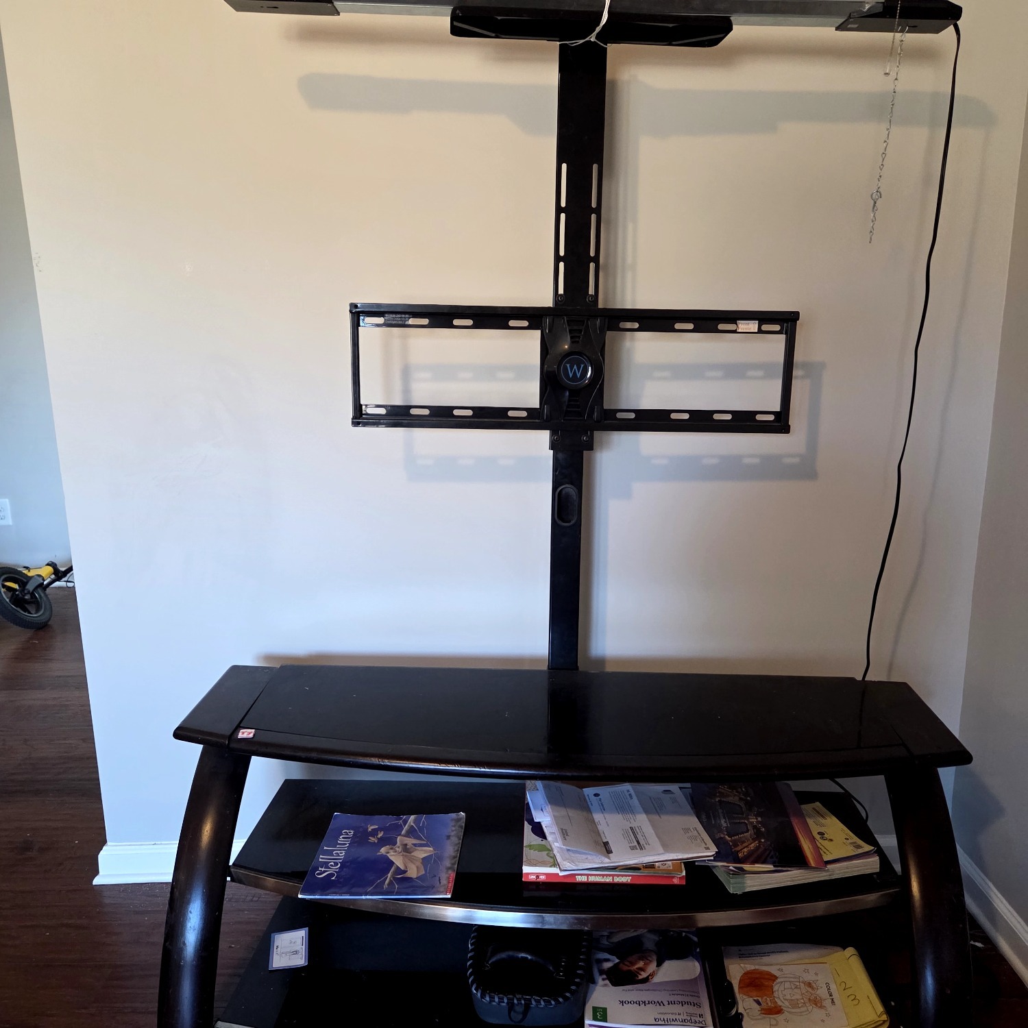 Whalen Furniture Black Glass Media Storage - image-1