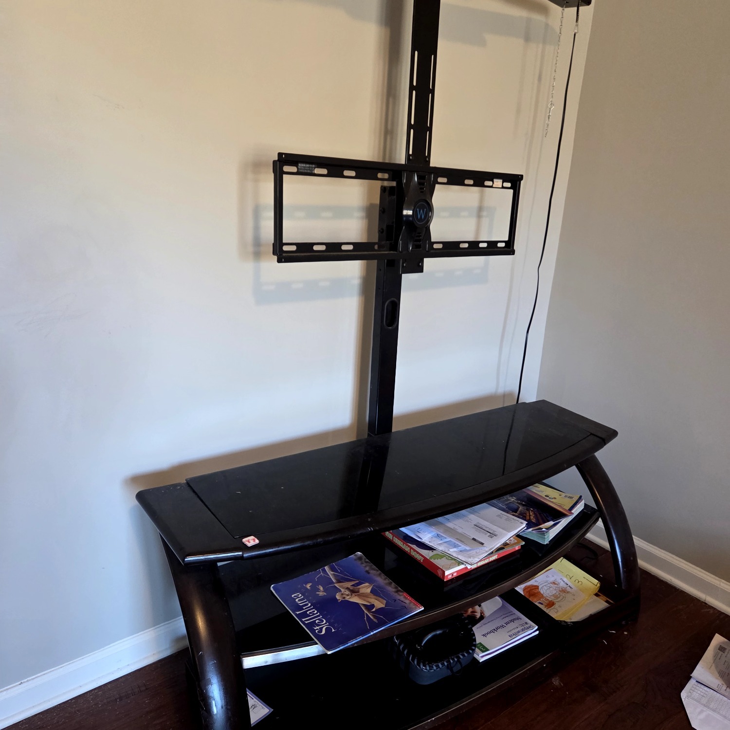 Whalen Furniture Black Glass Media Storage - image-2