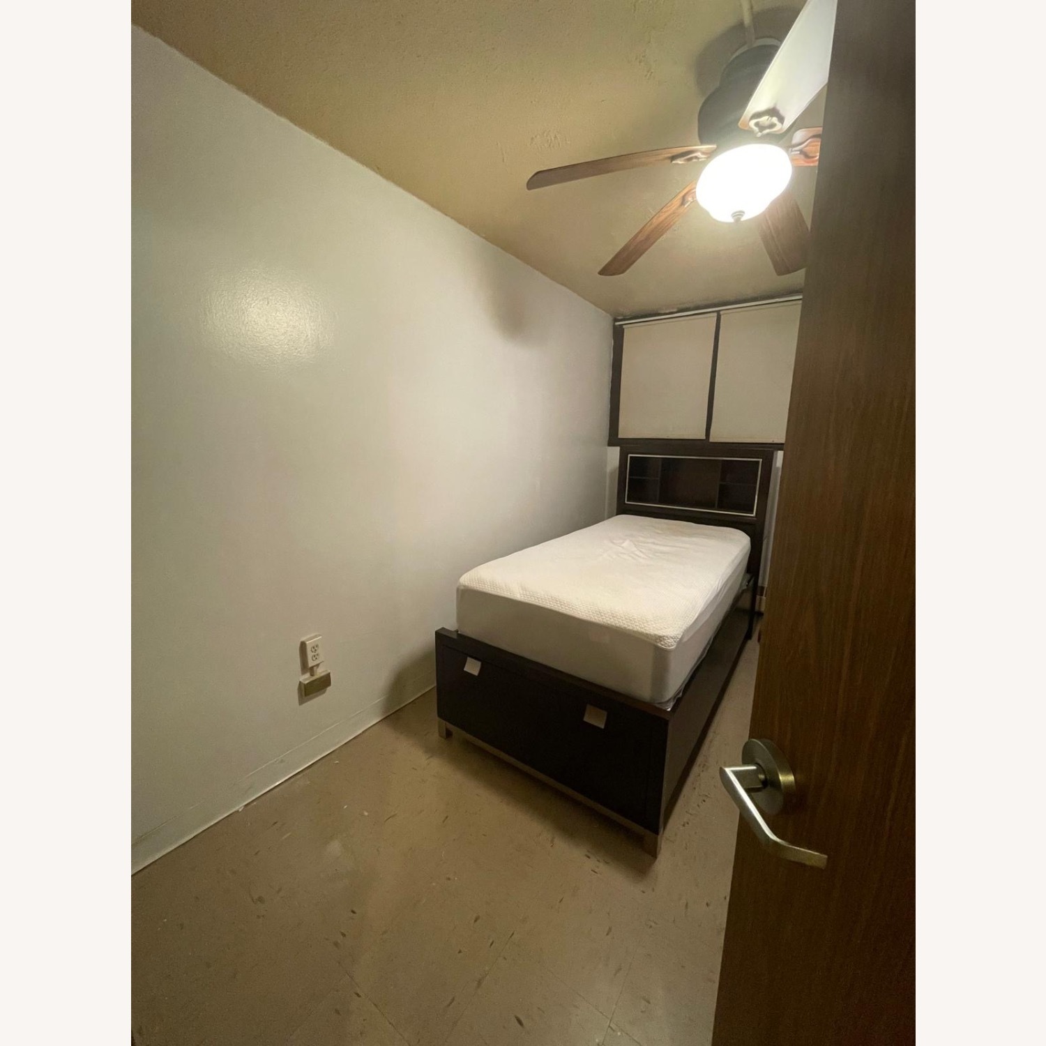 Raymour & Flanigan Dark Brown Twin Bed - image-1