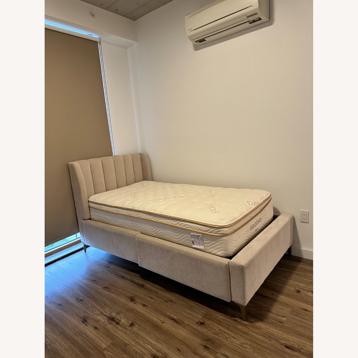 Pottery Barn Kids Avalon Pink Fabric Twin Bed - image-2