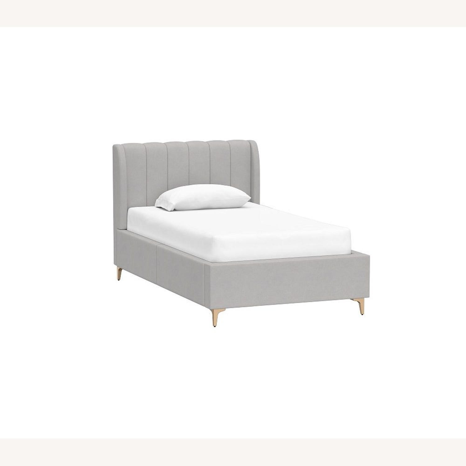 Pottery Barn Kids Avalon Pink Fabric Twin Bed - image-6