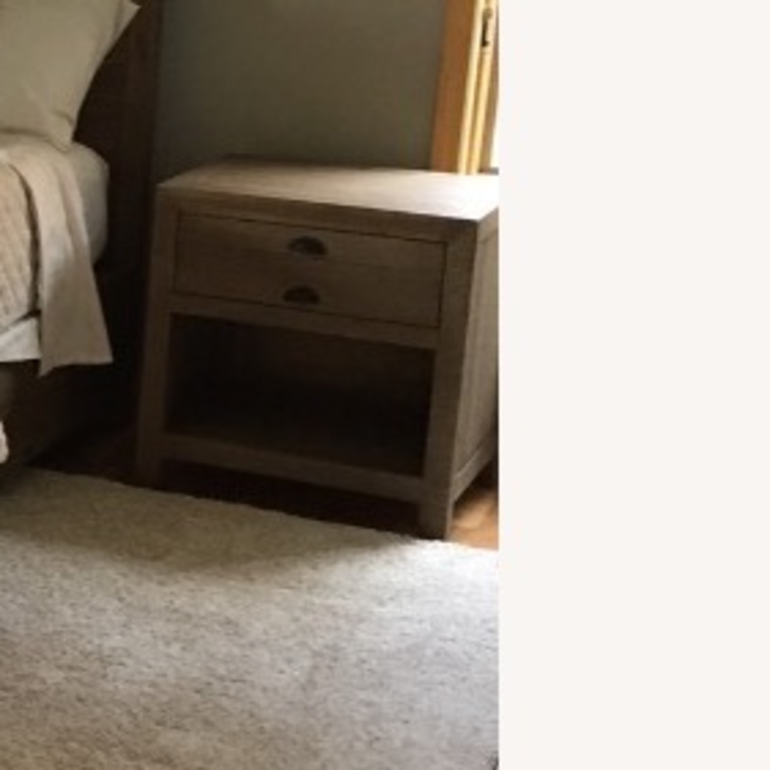 Restoration Hardware Printmakers Wood Nightstand - image-3