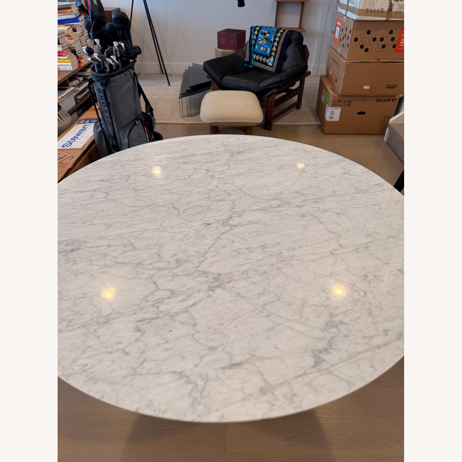 Rove Concepts Winston White Marble Dining Table - image-5