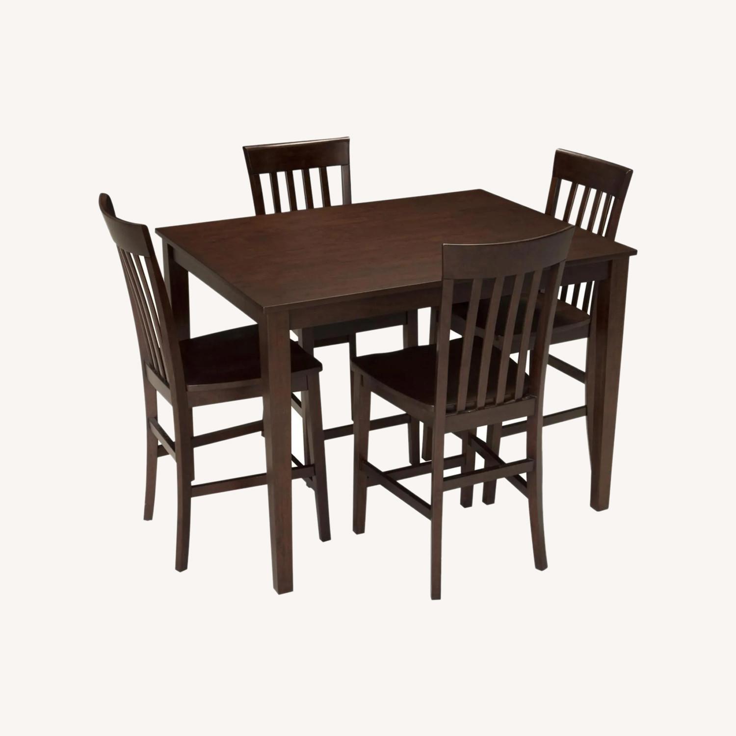Raymour & Flanigan Dark Brown Wood Dining Set - image-0