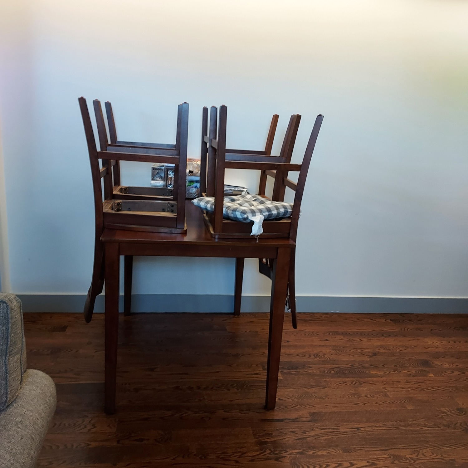 Raymour & Flanigan Dark Brown Wood Dining Set - image-3