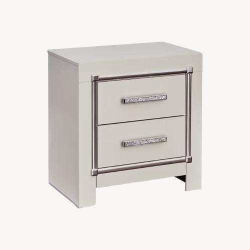Used Ashley Furniture White Wood Nightstand for sale on AptDeco