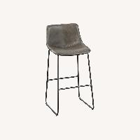 Light Gray Leather Barstools 