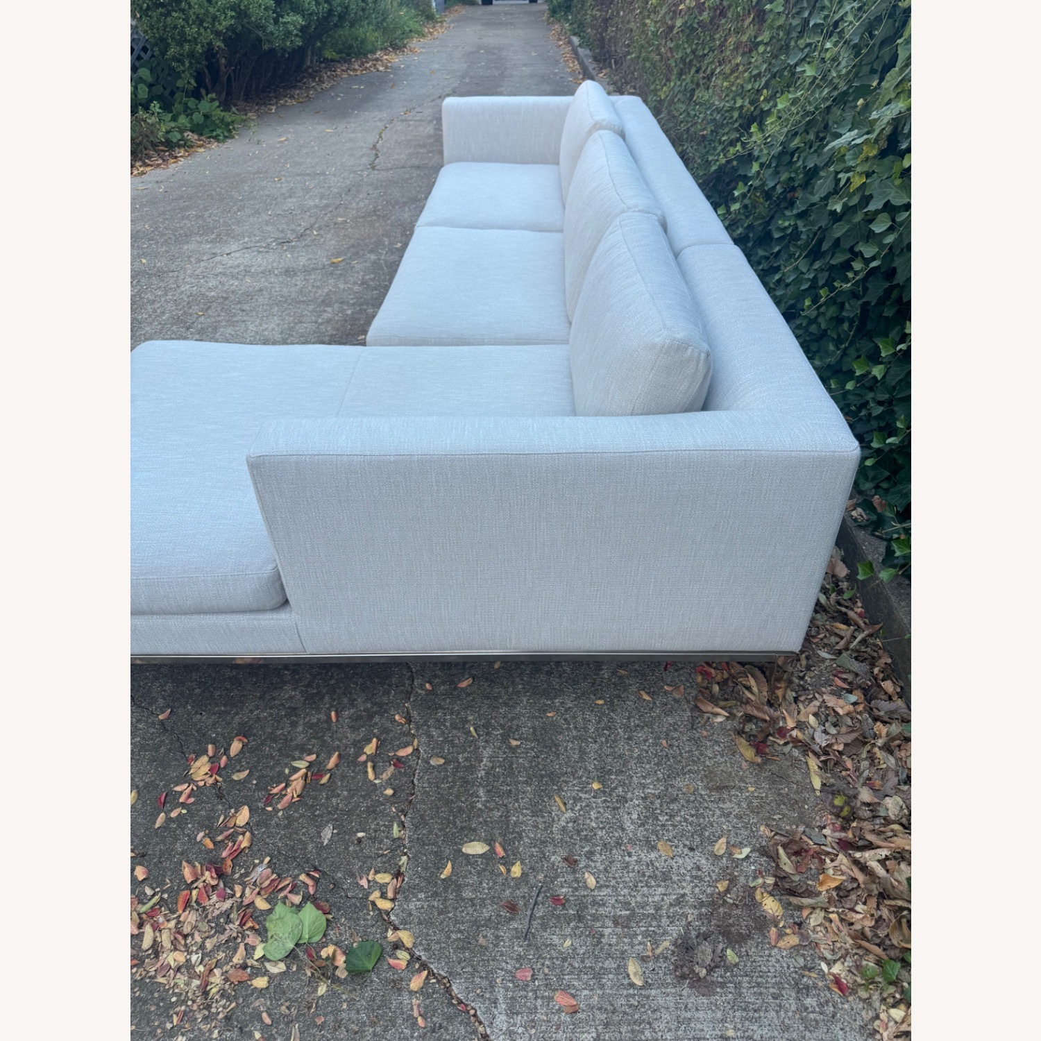 Restoration Hardware Italia Taper Arm Sectional Gray Linen - image-6