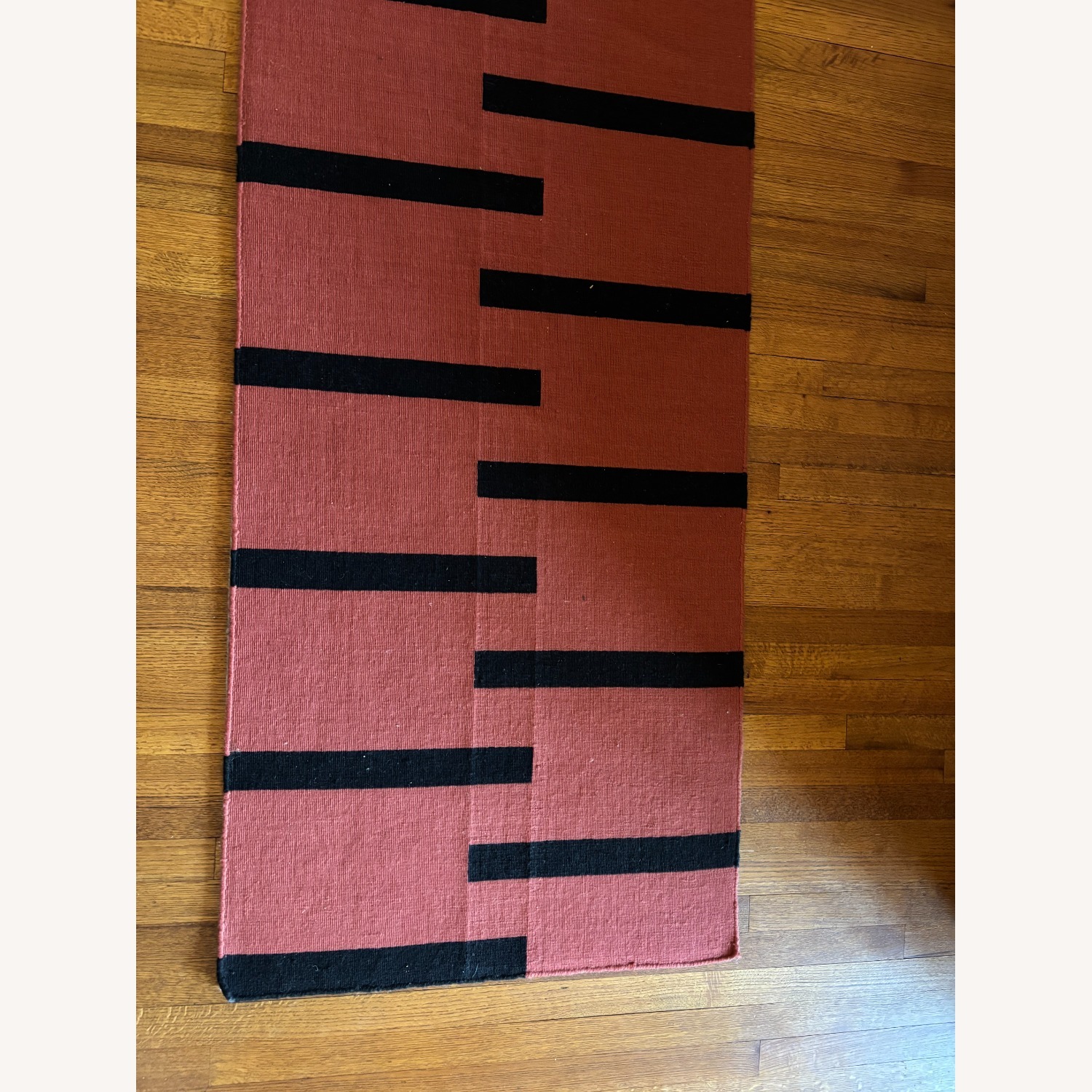 Nordic Knots Red Wool Runner Rug 2.5' x 9' - image-2