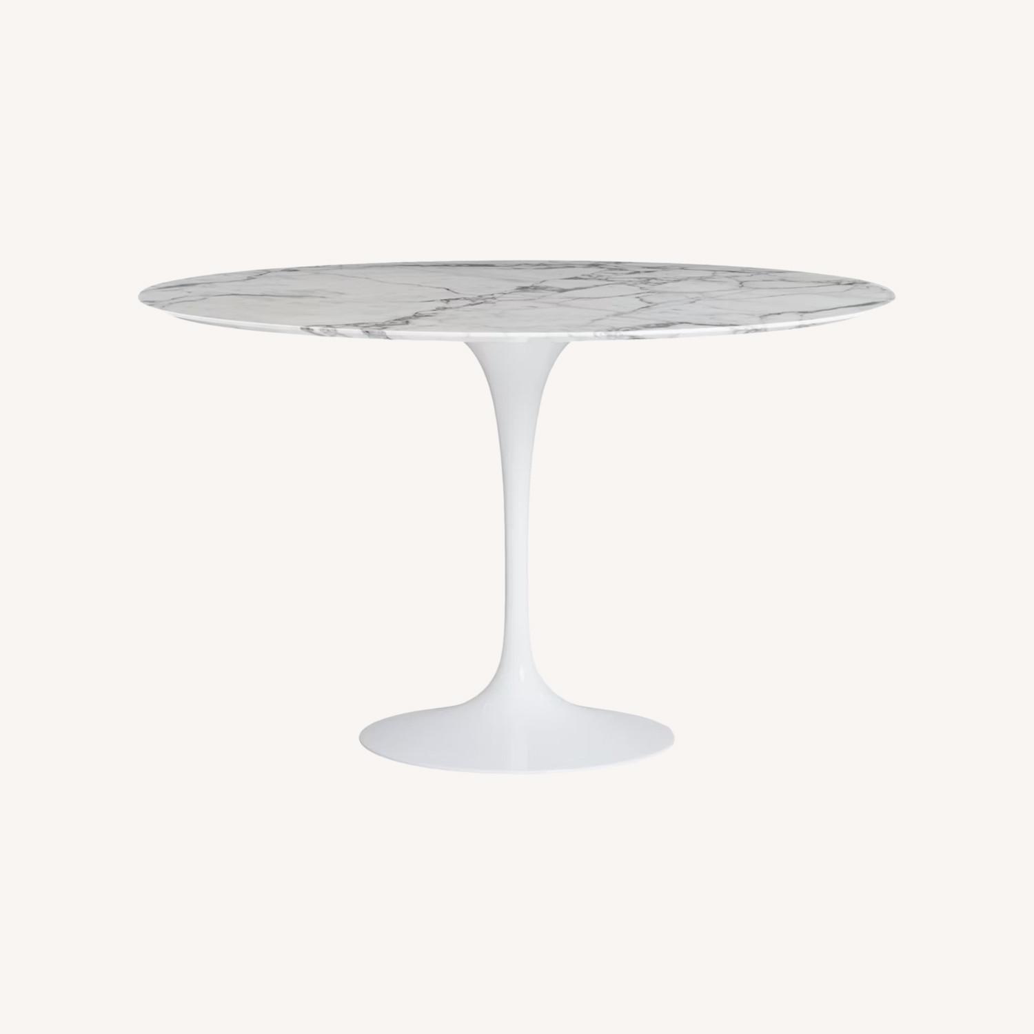 Eero Saarinen Tulip White Marble Dining Table - image-0