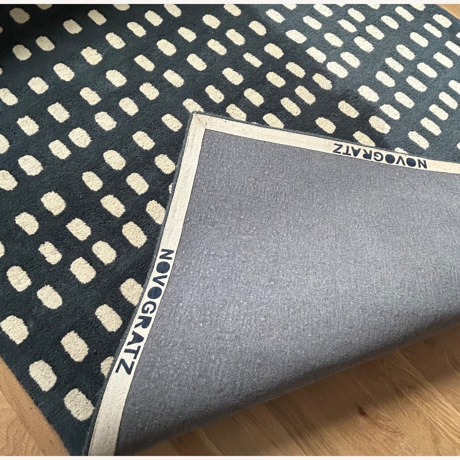 5x8 Novogratz by Momeni Blue Wool Area Rug - image-5