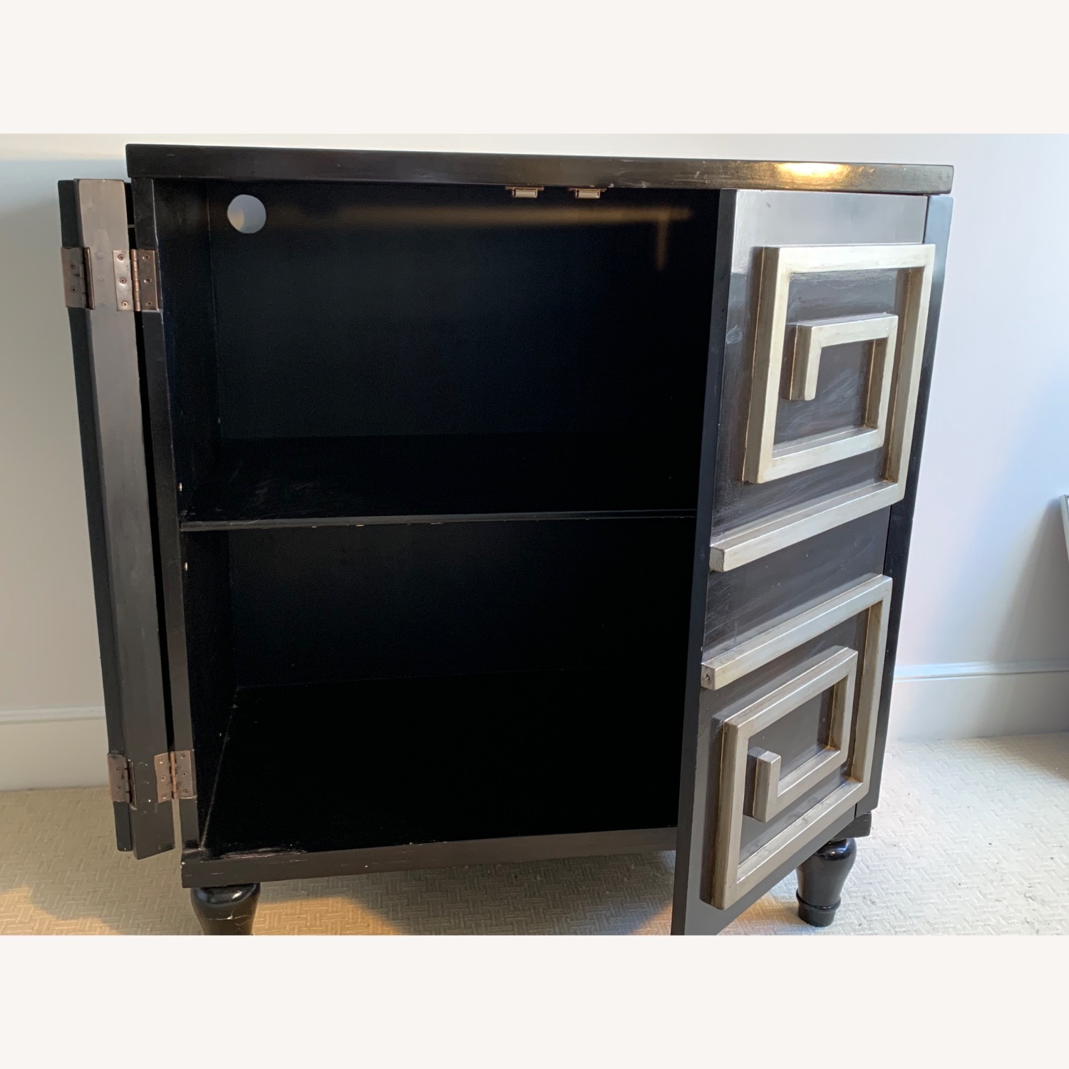 Vintage/Antique Finds Black Wood Armoire - image-2